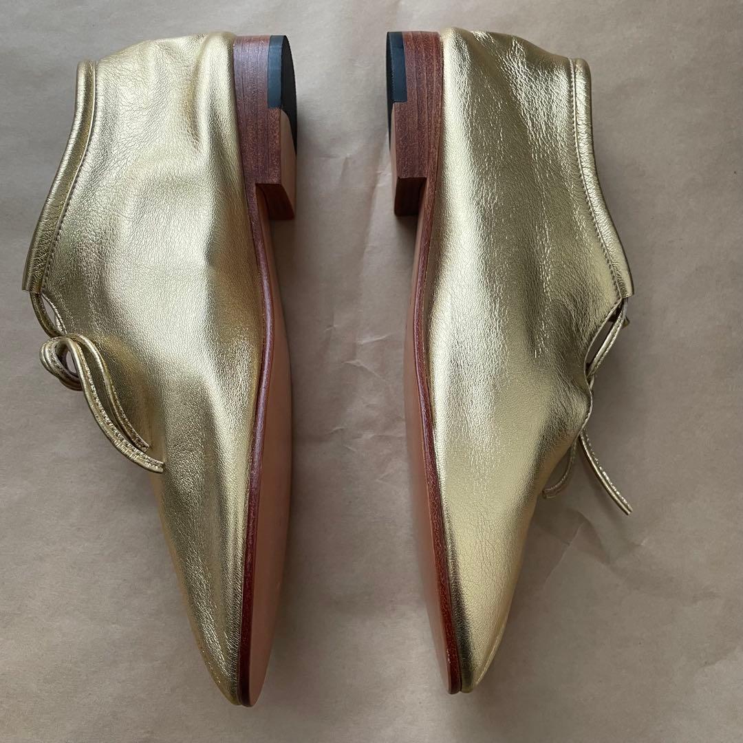 【新品・未使用】MARTINIANO Bootie Gold 36 23cm