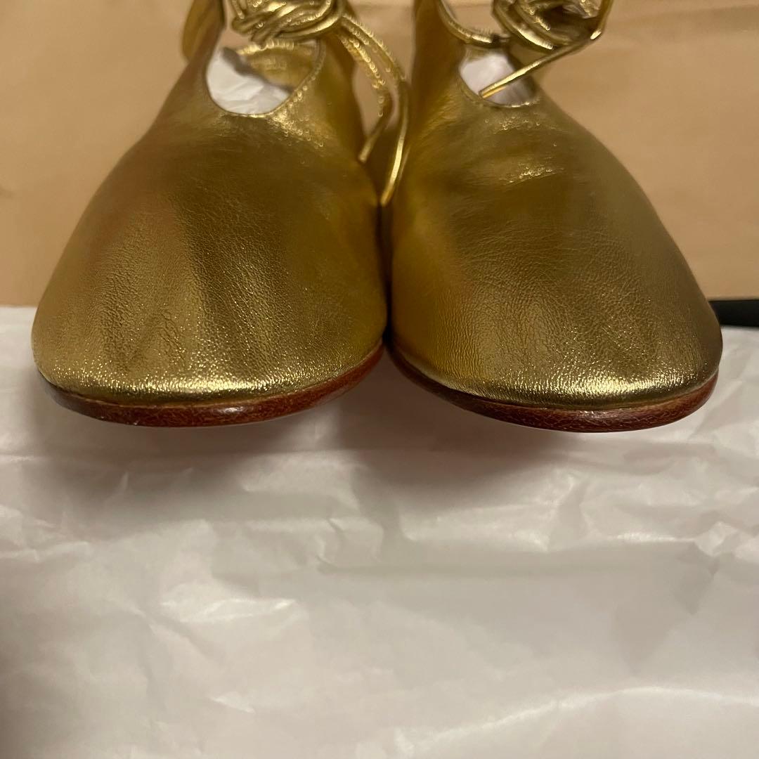 【新品・未使用】MARTINIANO Bootie Gold 36 23cm