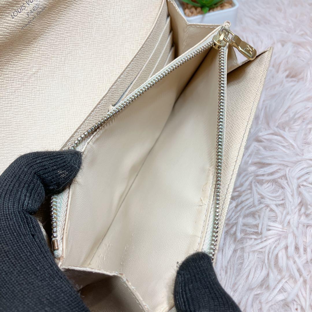 ！美品！ ルイヴィトン ダミエアズール ポルトフォイユ サラ レディース 長財布