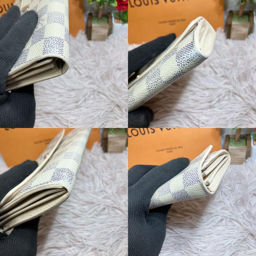 ！美品！ ルイヴィトン ダミエアズール ポルトフォイユ サラ レディース 長財布