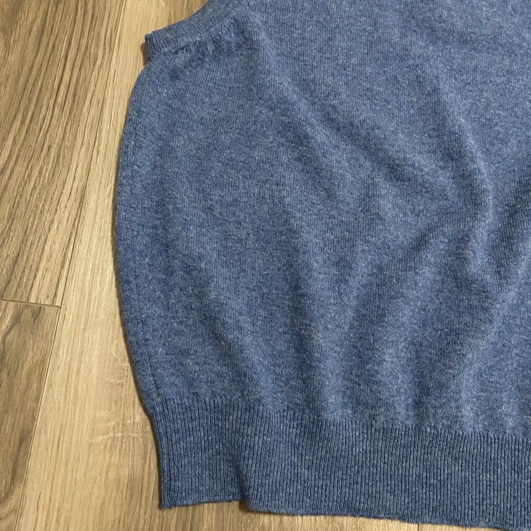 英国製 90s land's end ニットベスト lambswool US古着