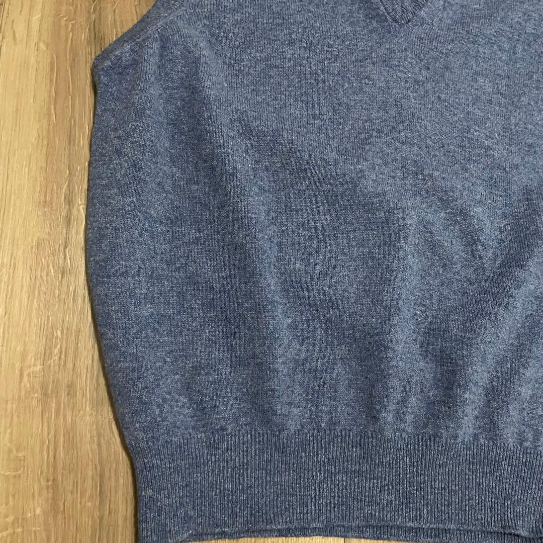 英国製 90s land's end ニットベスト lambswool US古着