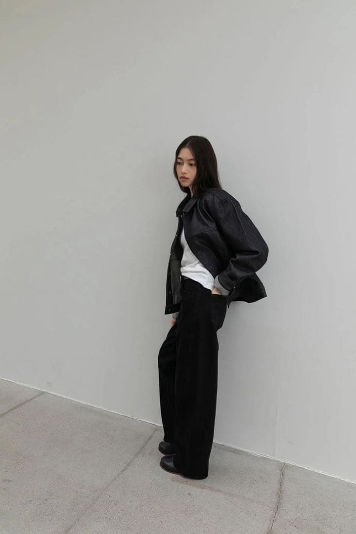 〈美品〉ohotoro / Loom Black Jeans m/long