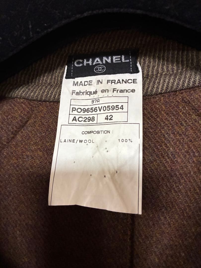【最終価格】CHANEL コート　ウール　ブラウン　ロング　美品