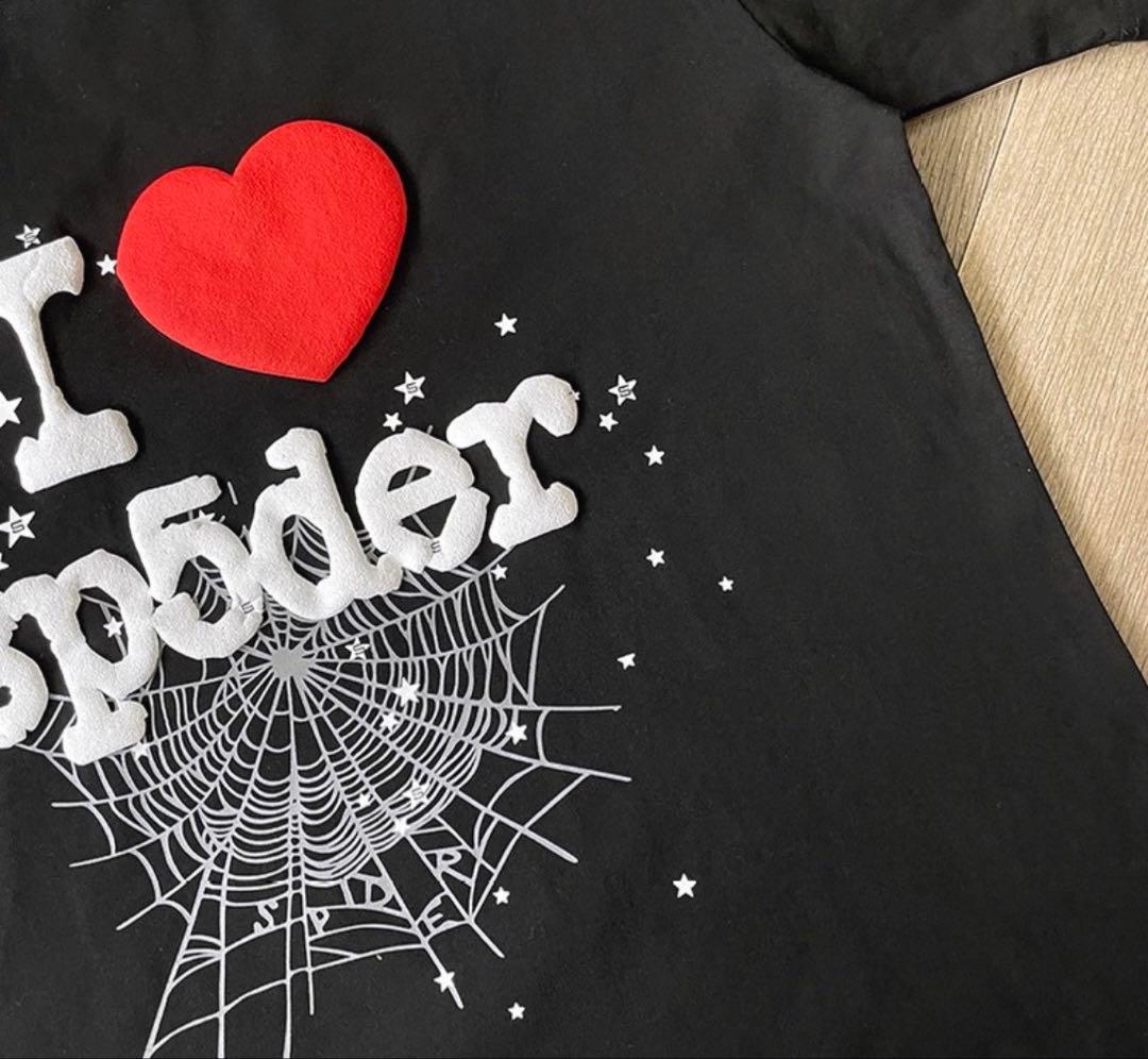 sp5der スパイダー　tシャツ　黒