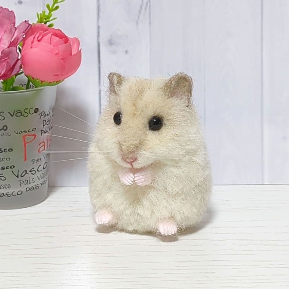 381 のーえ ハムスター 羊毛フェルト
