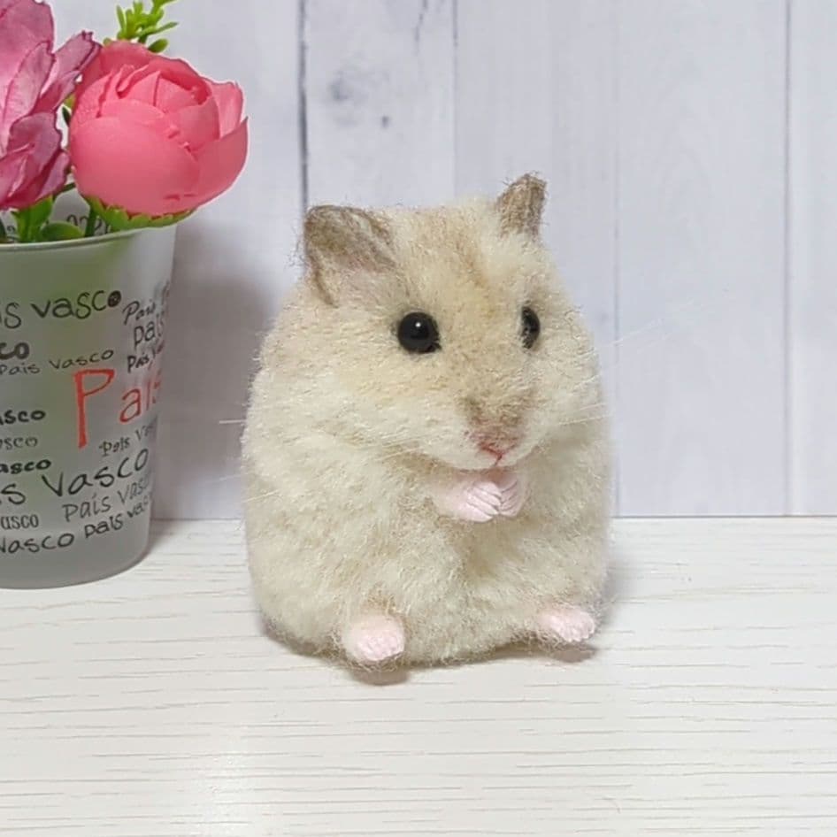 381 のーえ ハムスター 羊毛フェルト
