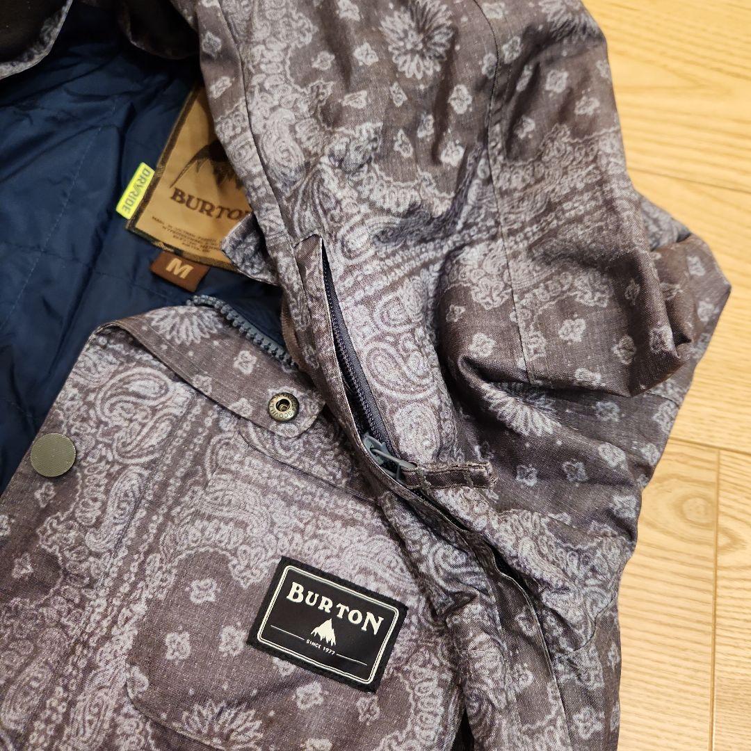 Burton ペイズリー柄 スノーボードウェア、パンツセット販売　M