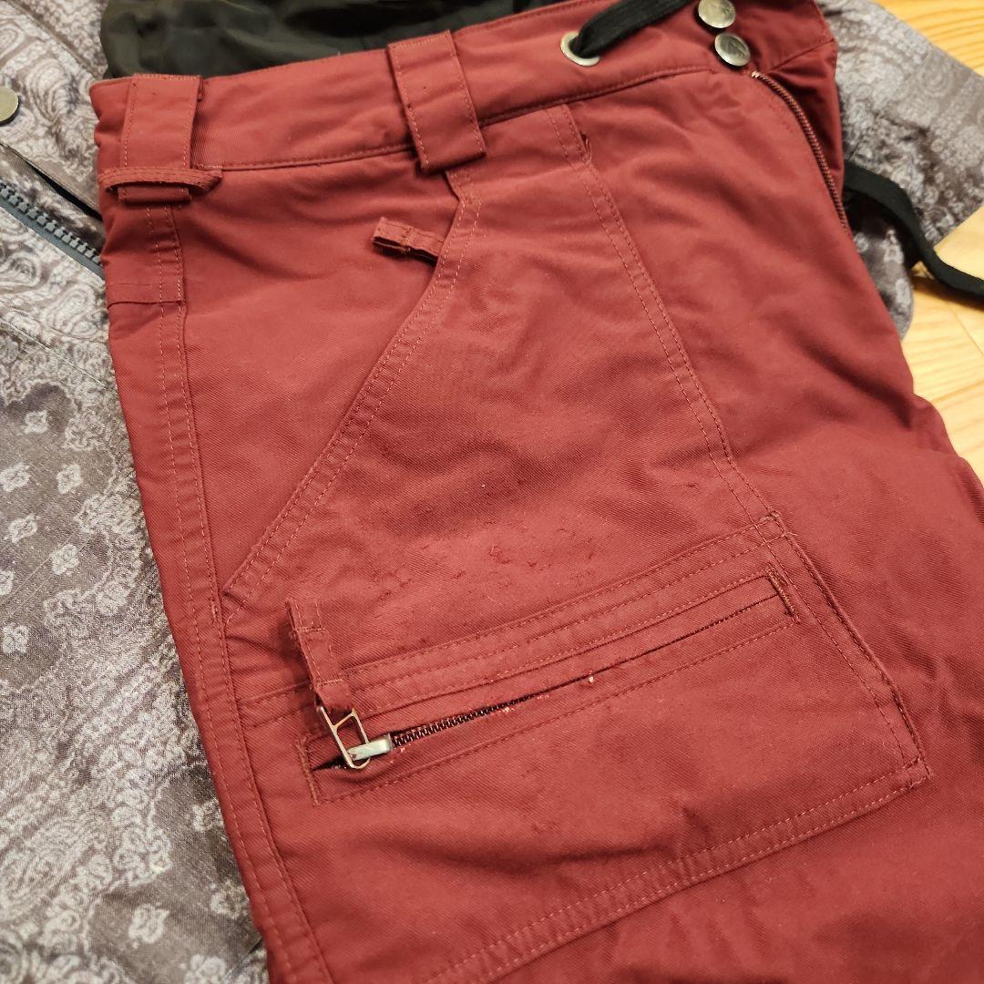 Burton ペイズリー柄 スノーボードウェア、パンツセット販売　M