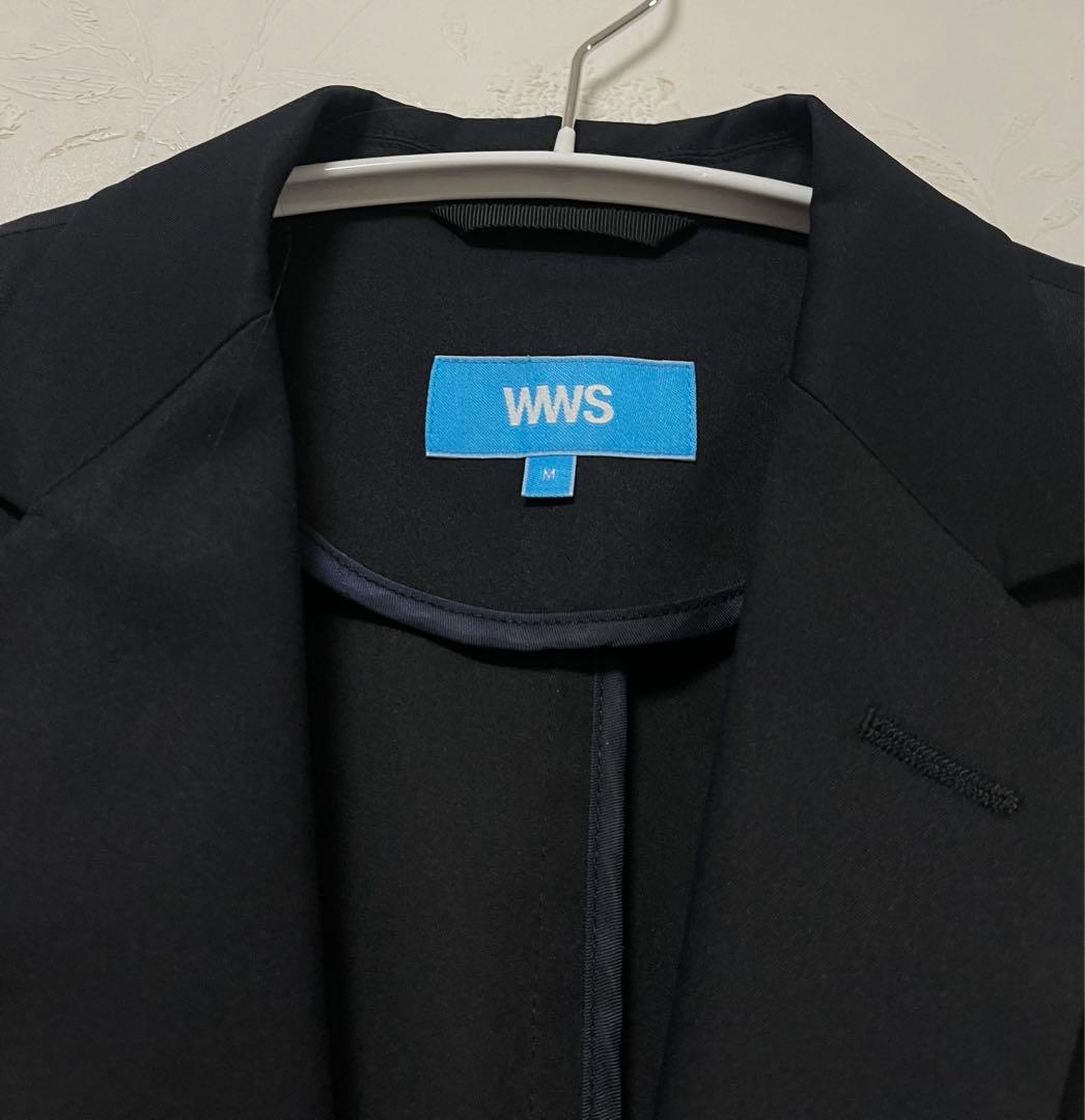美品　WWS ワークウェアスーツ　ストレッチジャケット　ダークネイビー　M