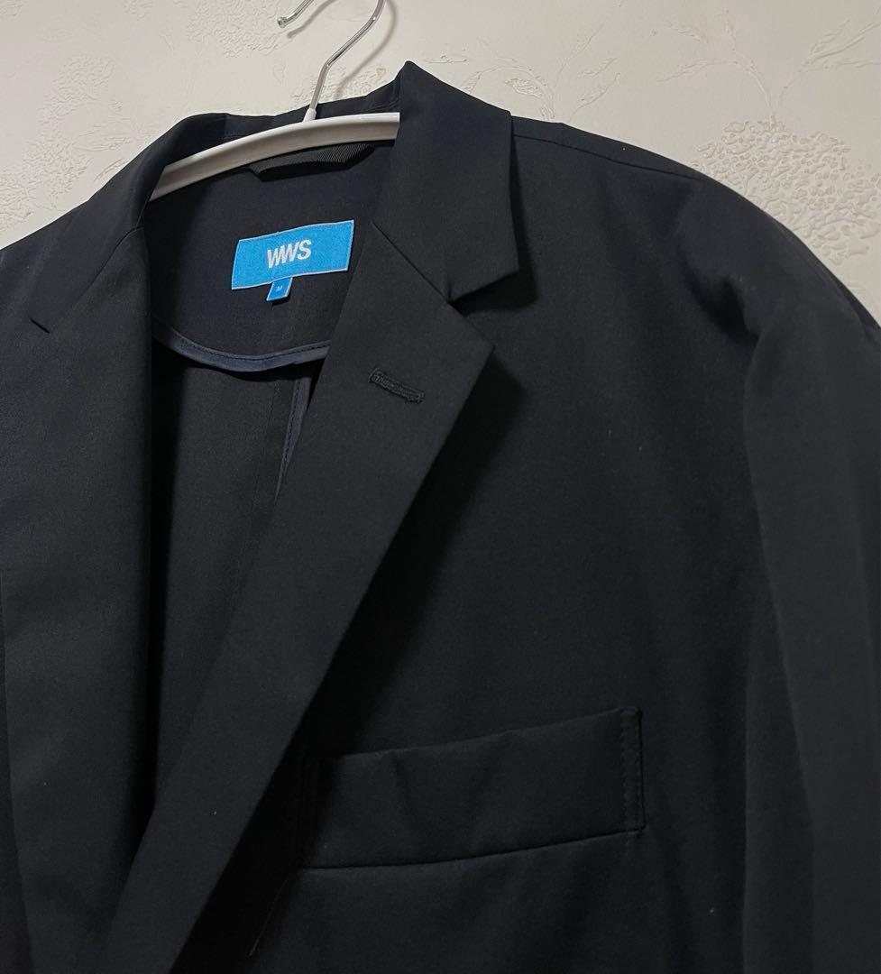 美品　WWS ワークウェアスーツ　ストレッチジャケット　ダークネイビー　M