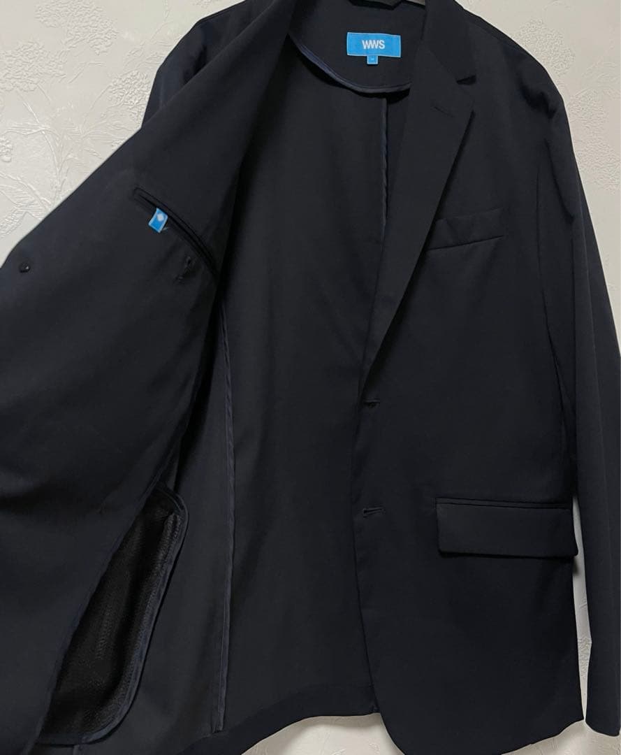 美品　WWS ワークウェアスーツ　ストレッチジャケット　ダークネイビー　M