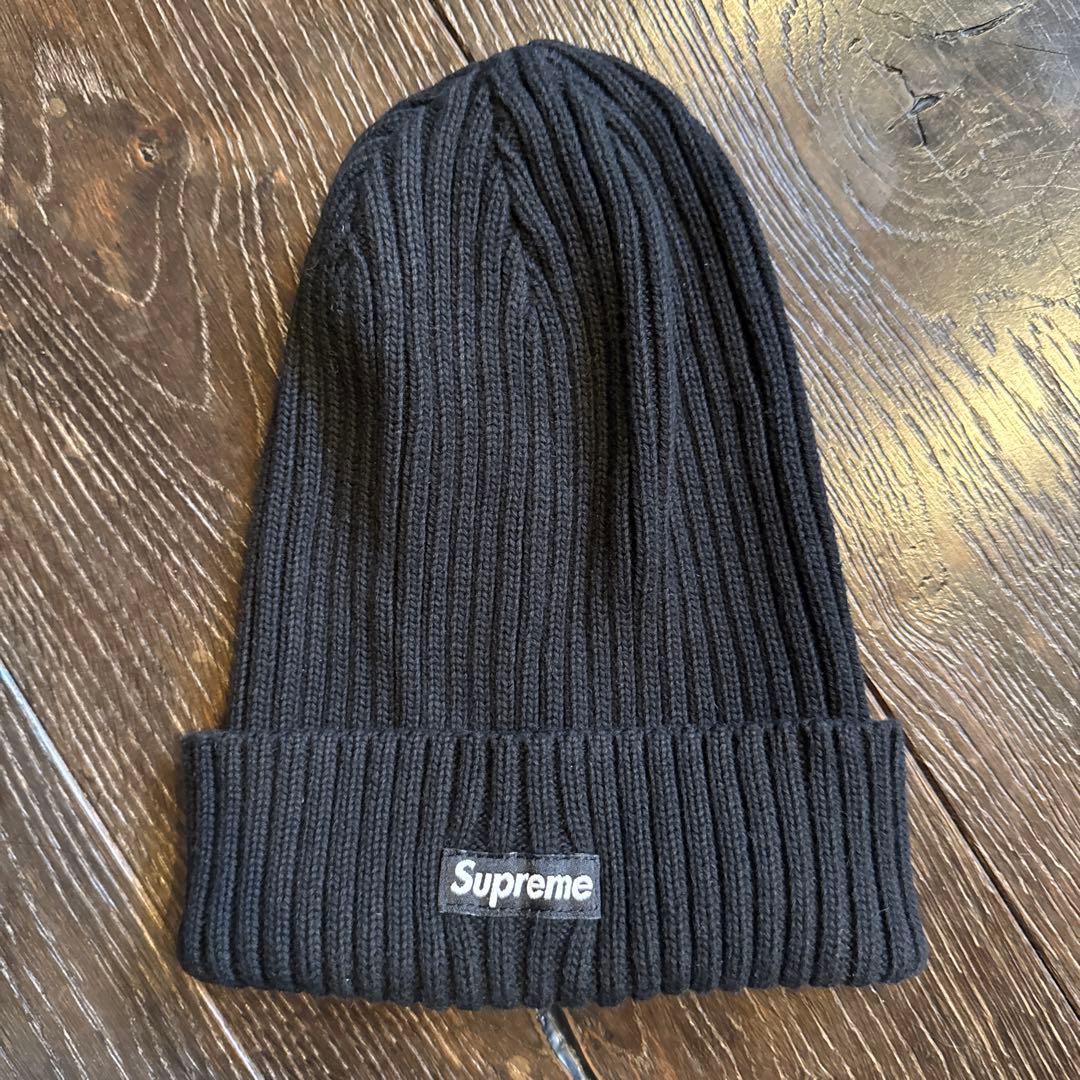 美品 Supreme Overdyed Beanie Black ビーニー　黒