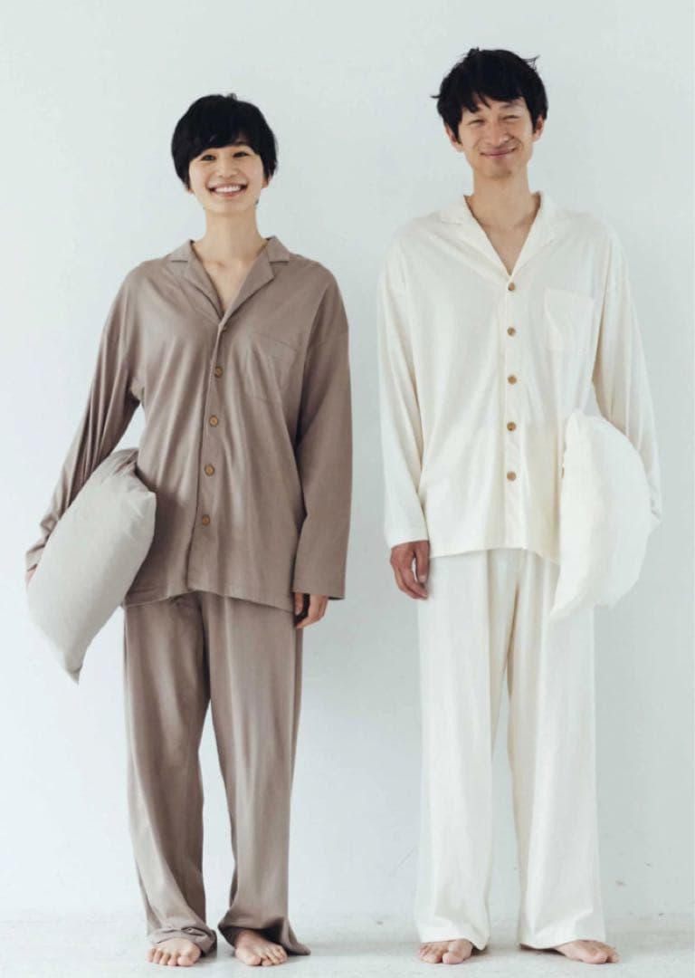 新品未使用people treeオーガニックコットン男女兼用パジャマMキナリ