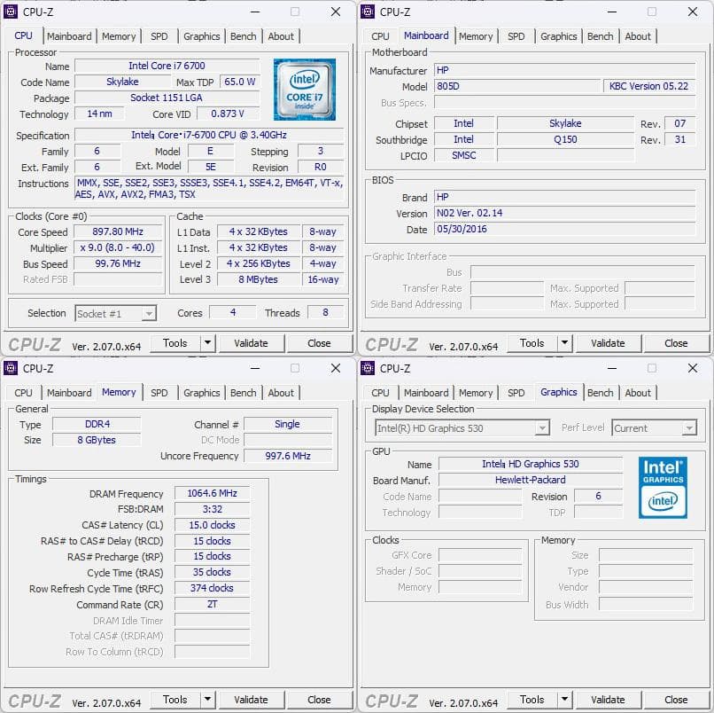 Windowsデスクトップ hp ProDesk 600 G2 SFF/i7-6700/Win11