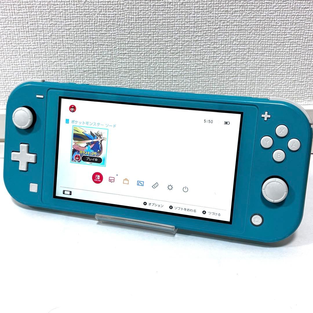 【動作品】Nintendo Switch Lite ターコイズ フィルム付き