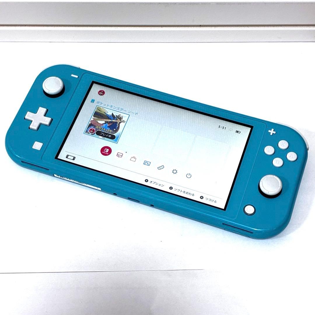 【動作品】Nintendo Switch Lite ターコイズ フィルム付き