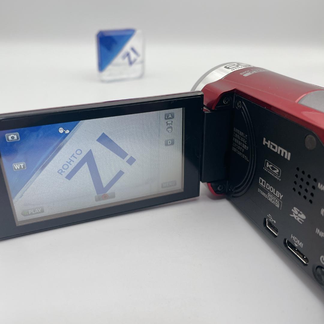 【美品】JVC ビデオカメラ Everio エブリオ GZ-HM177-R