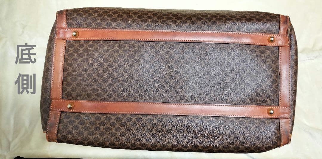 お値下 【ヴィンテージ】希少品 セリーヌ マカダム柄 ボストンバッグ ジャンク品