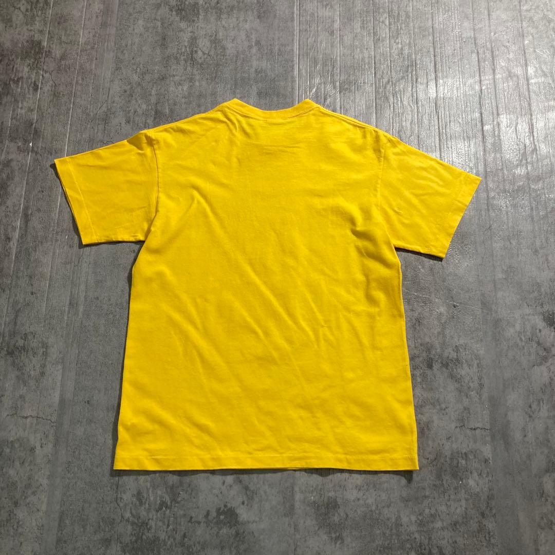 00s stussy Tシャツ センターロゴ　イエロー　Mサイズ