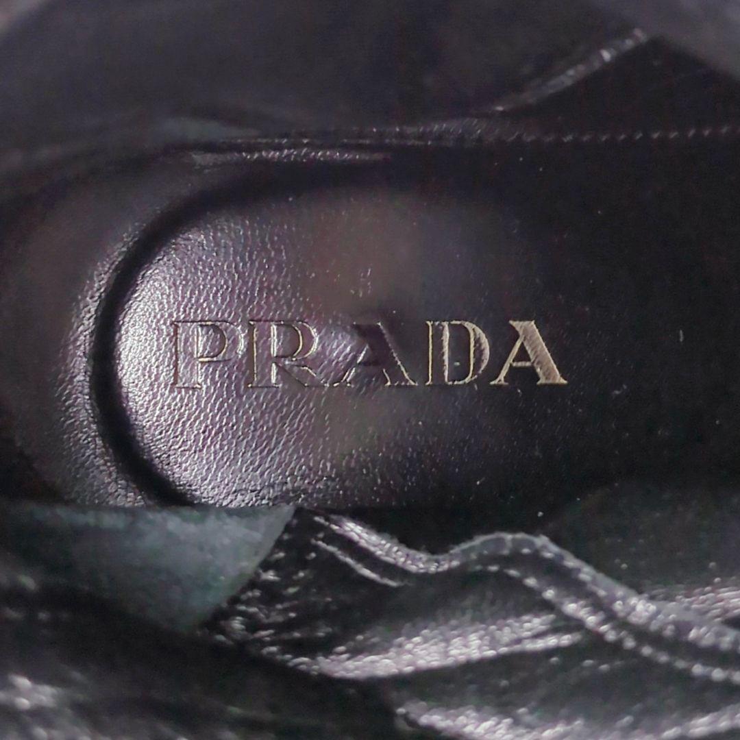 PRADA プラダ エンジニアブーツ ダブルベルト レザー　本革　黒 アーカイブ