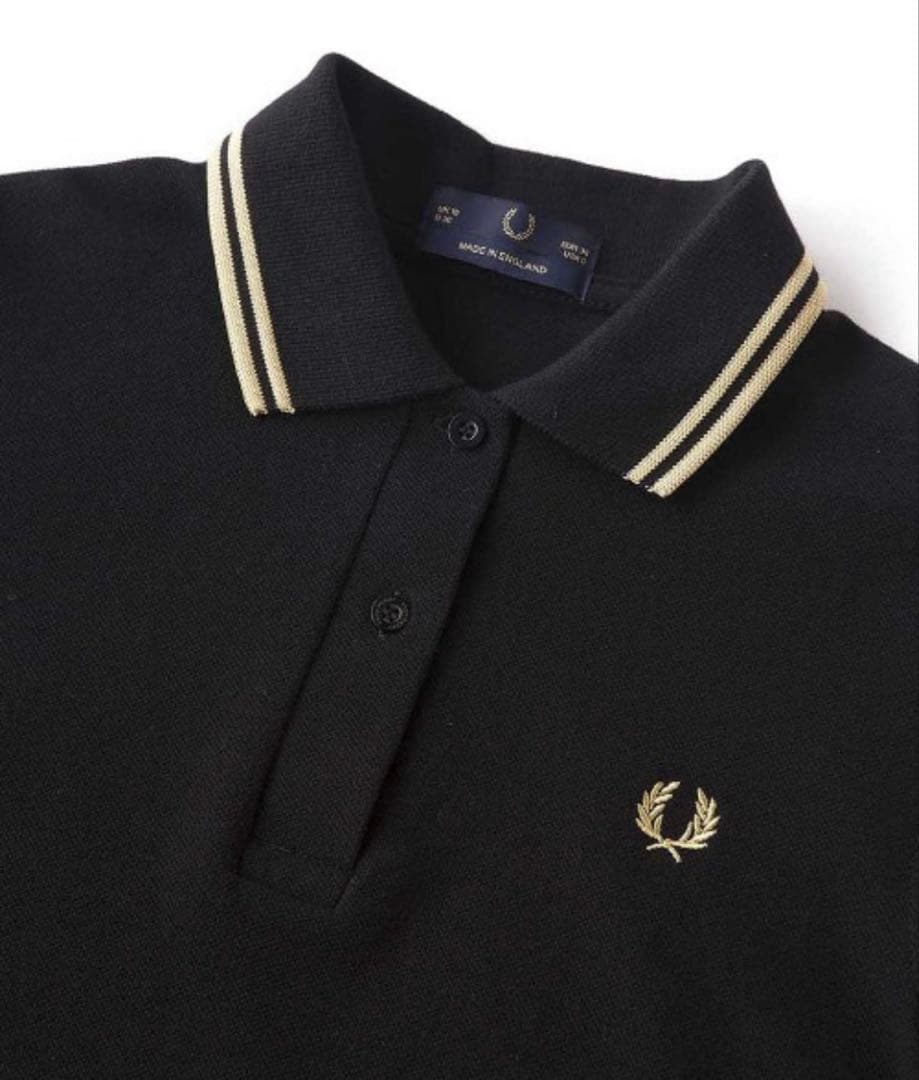 【ももも】Fred Perryフレッドペリー ポロシャツ 黒×金