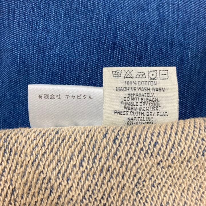 KAPITAL キャピタル 裏毛 ファームジャケット インディゴ ネイビー S