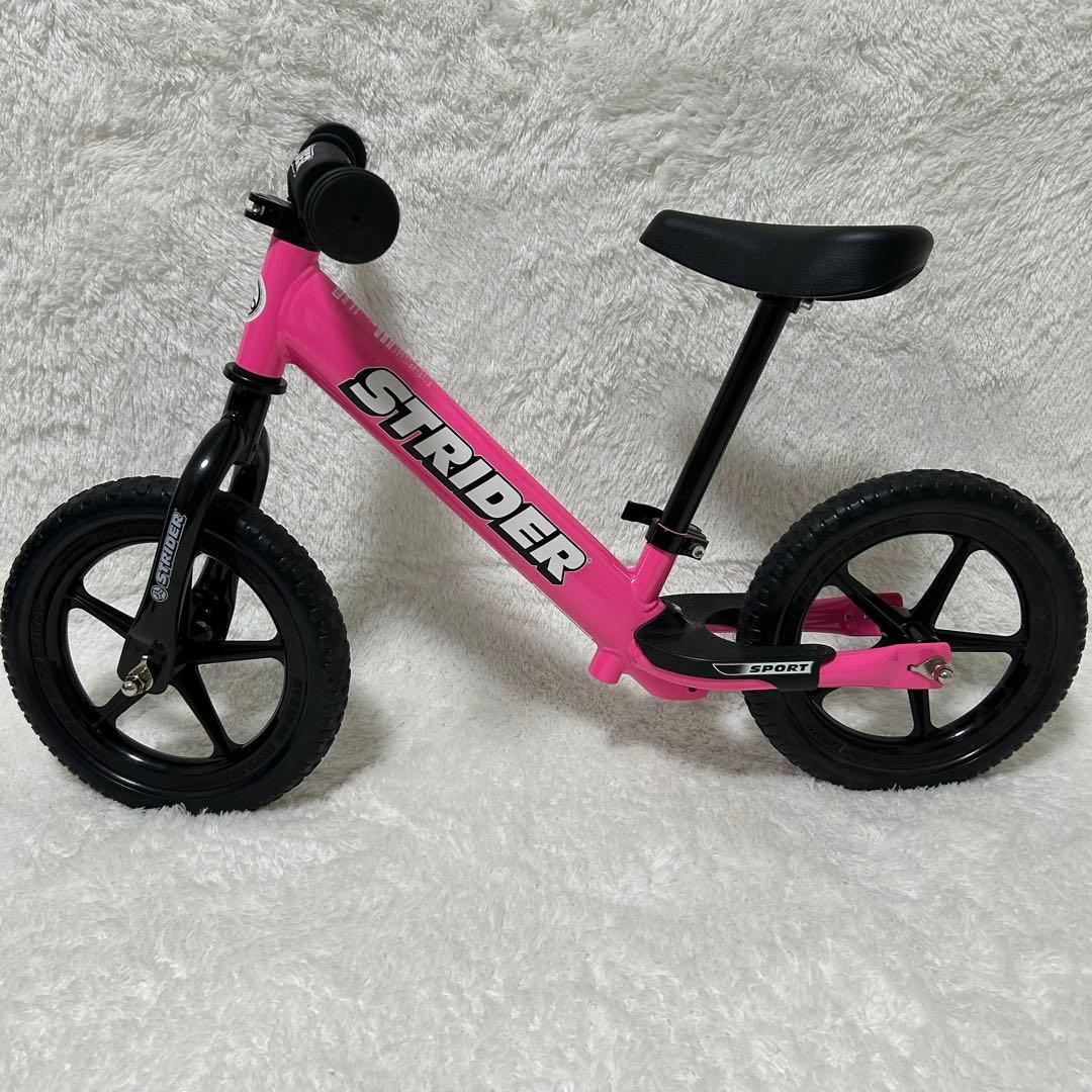 未使用級STRIDER SPORTS ピンク　ストライダー　ハンドルカバー付き