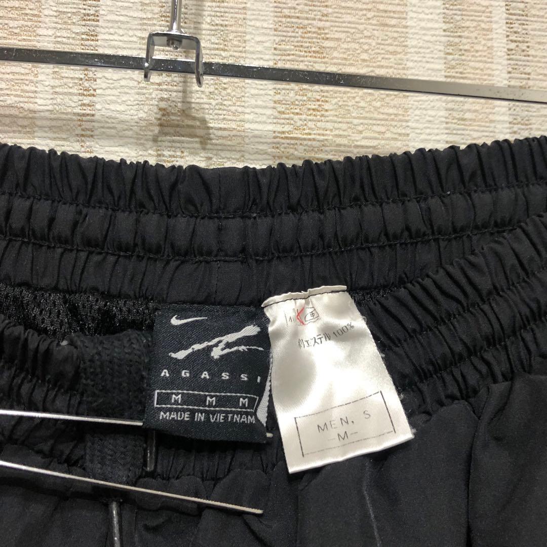 激レア 90s アンドレアガシ NIKE ナイキ ポリエステルパンツ 黒