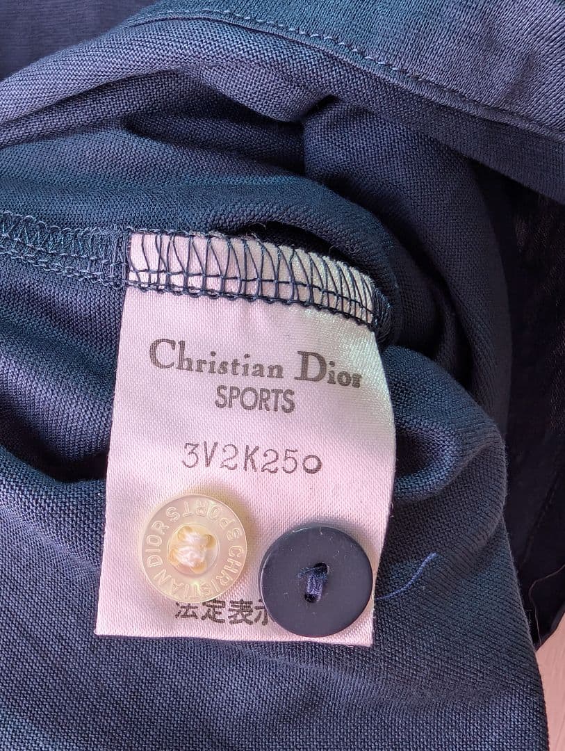 新品 Christian Dior スポーツ　ネイビー　ポロシャツ ゴルフ　刺繍