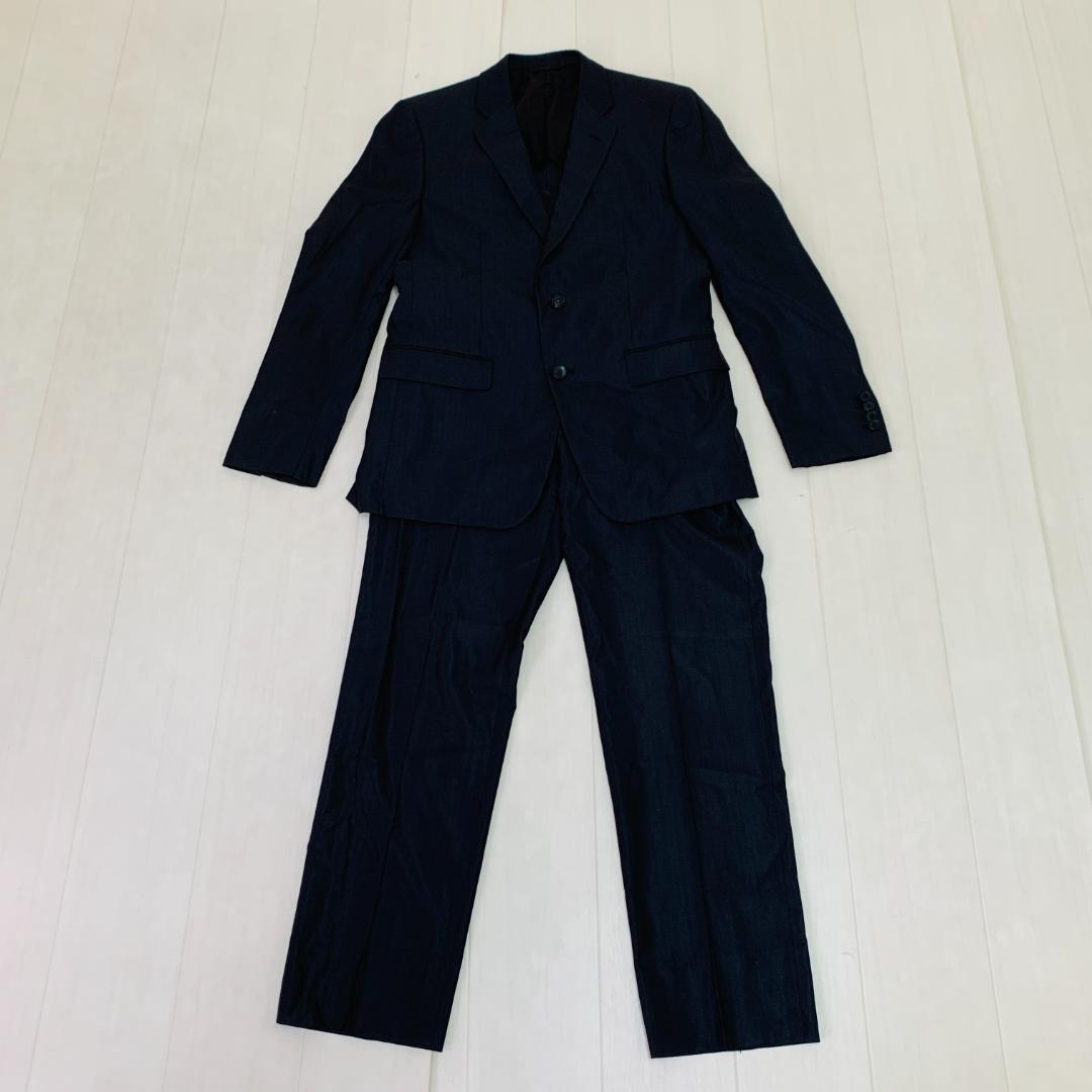 美品 theory セットアップスーツ ネイビー ウール混 Lサイズ