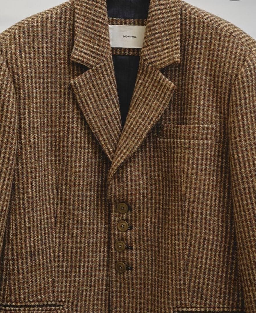 最終値下げtodayful Wool100% Check jacket［完売品］