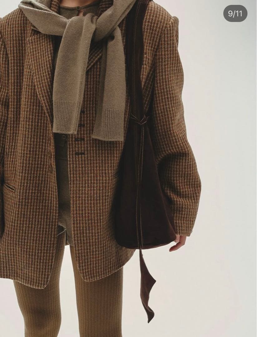 最終値下げtodayful Wool100% Check jacket［完売品］