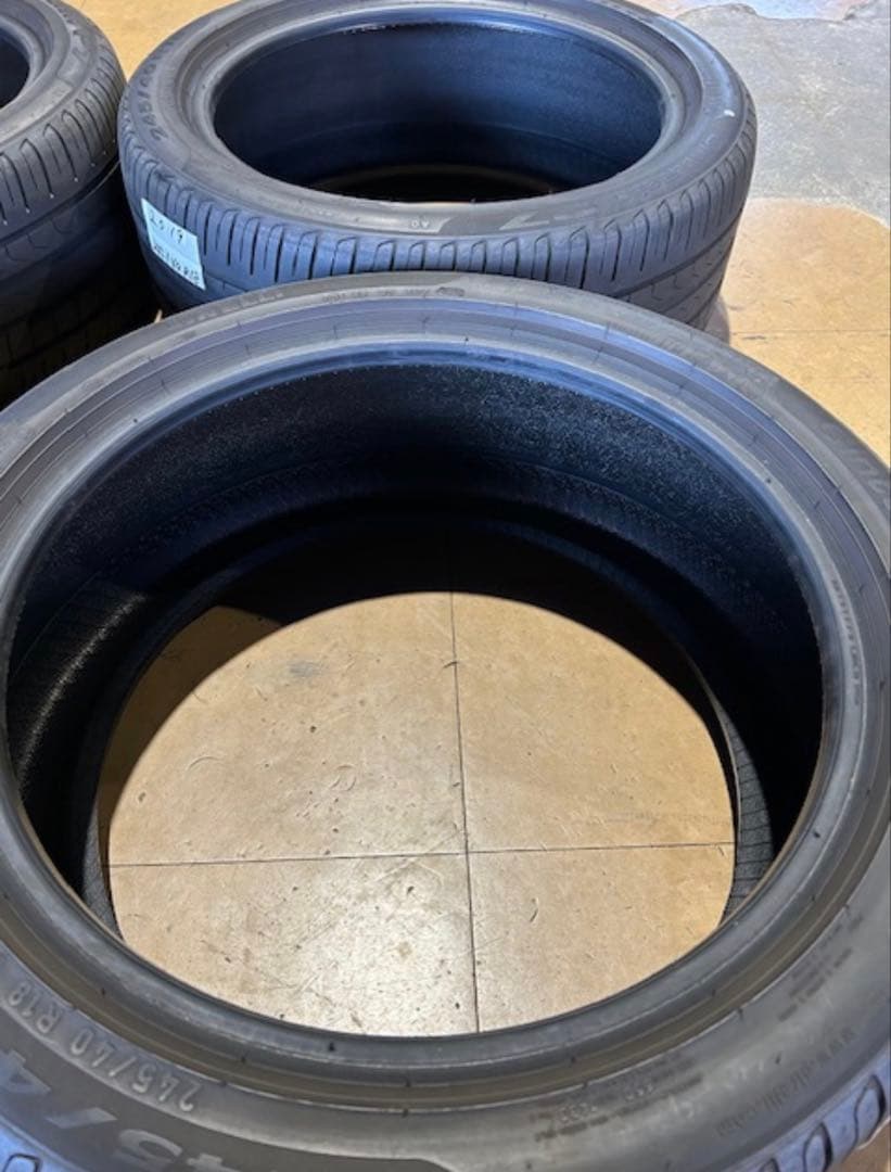中古夏タイヤ4本セット　245/40R18　245/40ZR18　ピレリP7