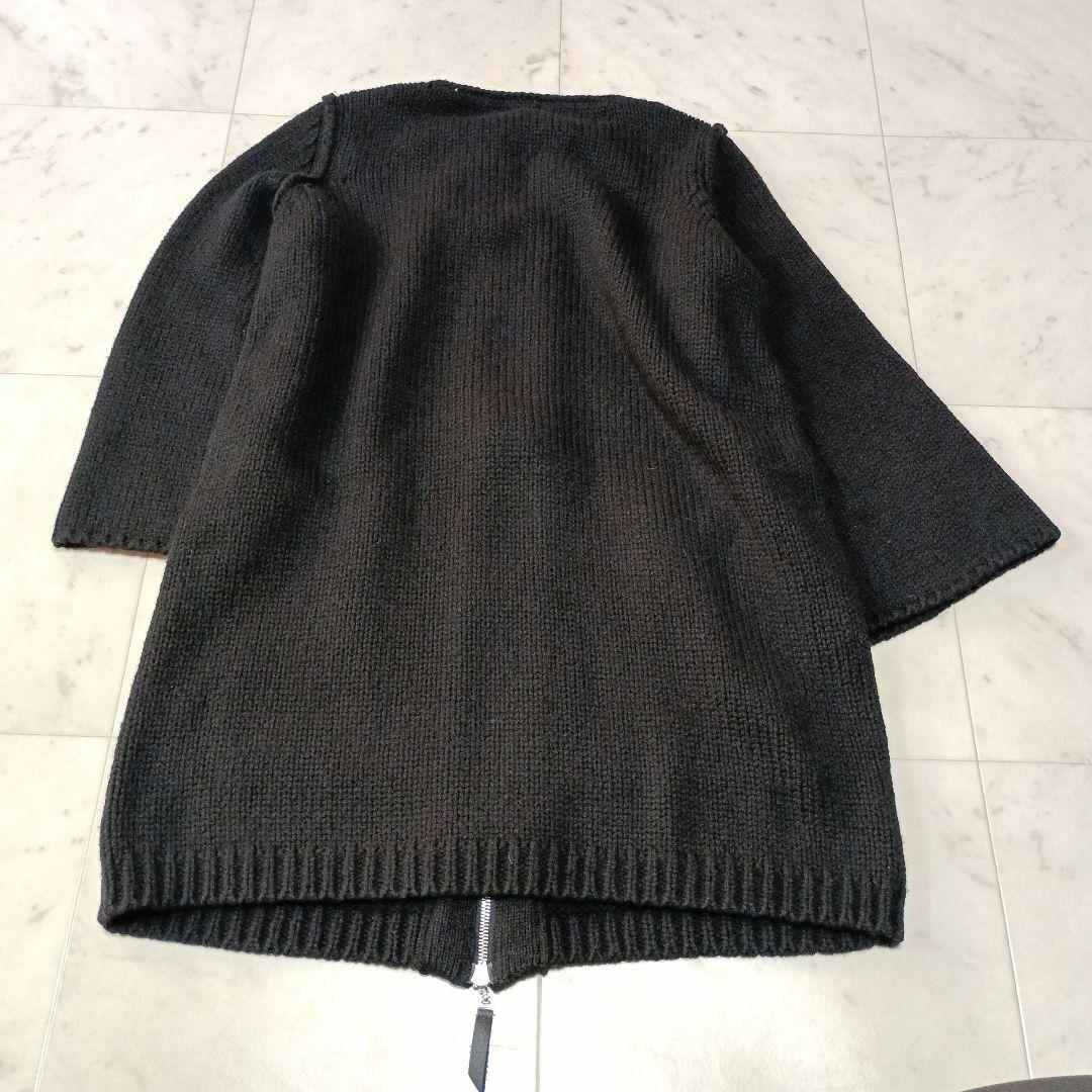 FOXEY フォクシー ジップアップ ニットジャケット 40 ノーカラー 日本製