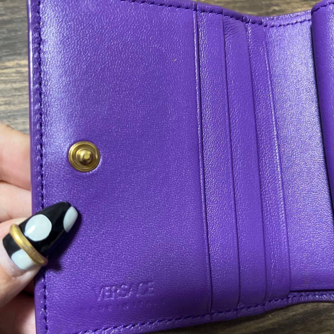 VERSACE パープル 二つ折り財布