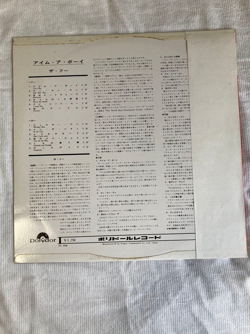 ザ・フー アイム・ア・ボーイ LP