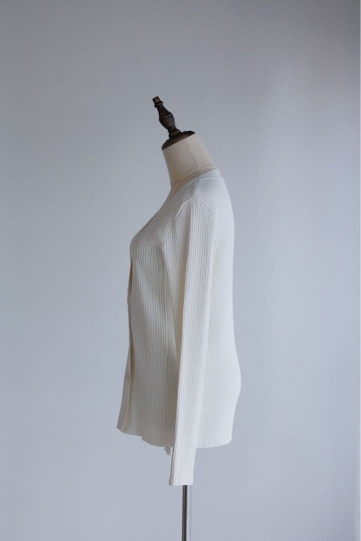 トップス pois compact rib cardigan