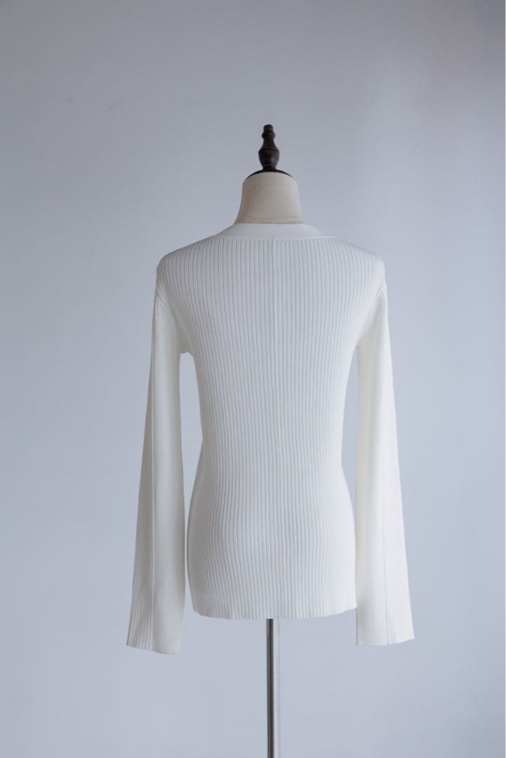 トップス pois compact rib cardigan