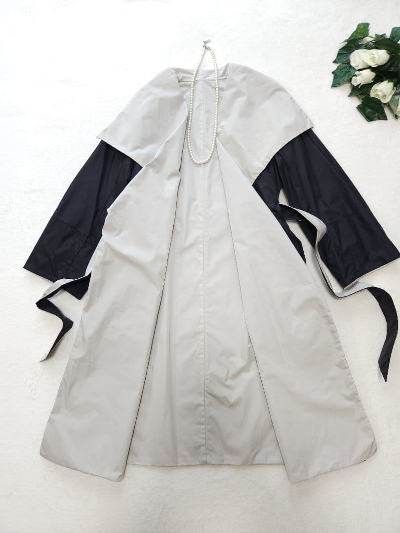 MaxMara 美品 高級スプリングコート ダブルフェイス ネイビー