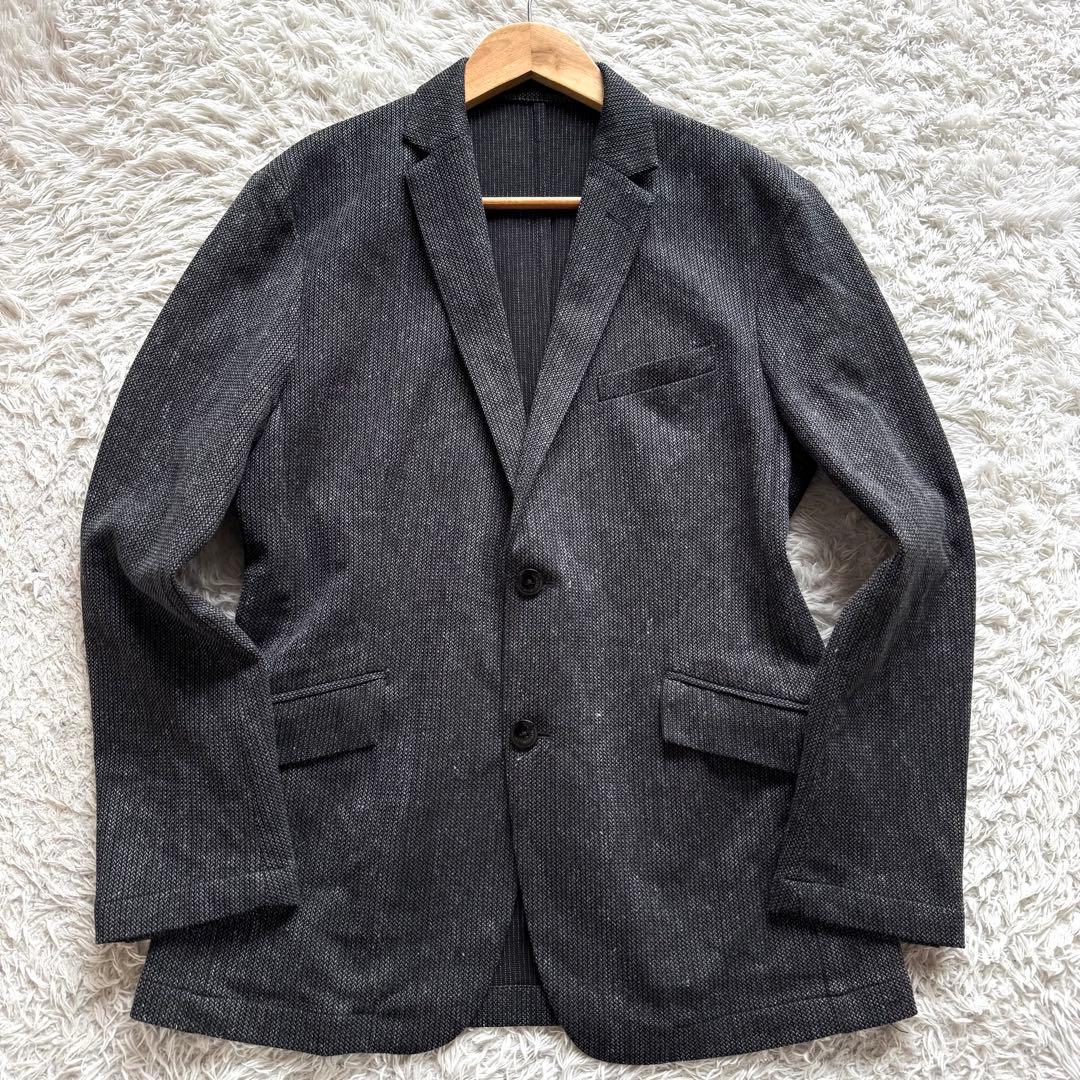 極美品　HIDEAWAYS NICOLE ニット　テーラードジャケット　麻　L