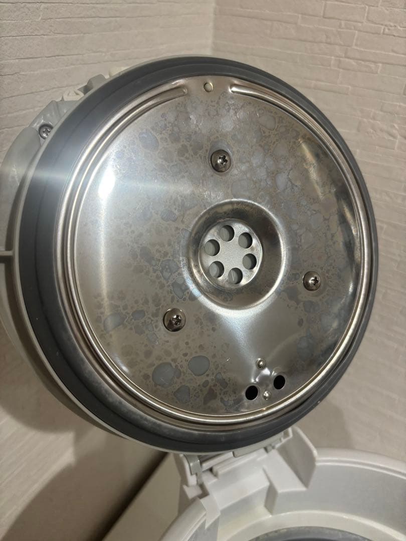 129.象印 スチーム式加湿器　グレー　ホワイト　湯沸かしポット