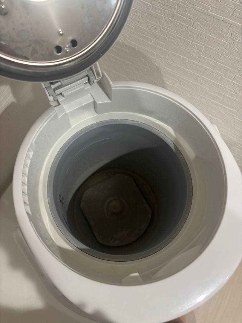 129.象印 スチーム式加湿器　グレー　ホワイト　湯沸かしポット
