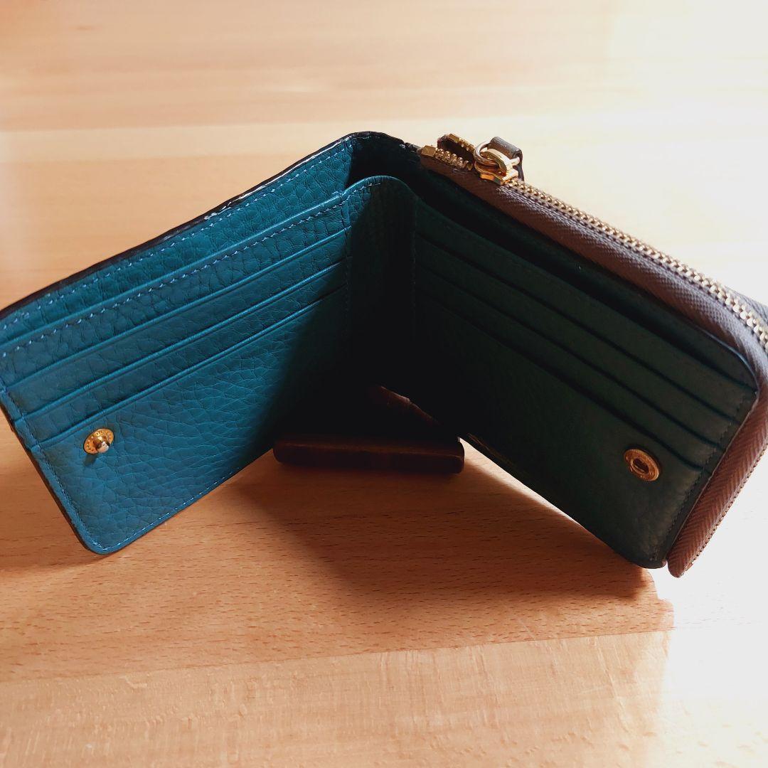 PELLE BORSA 折り財布 レザー ファスナー コンパクト ウォレット