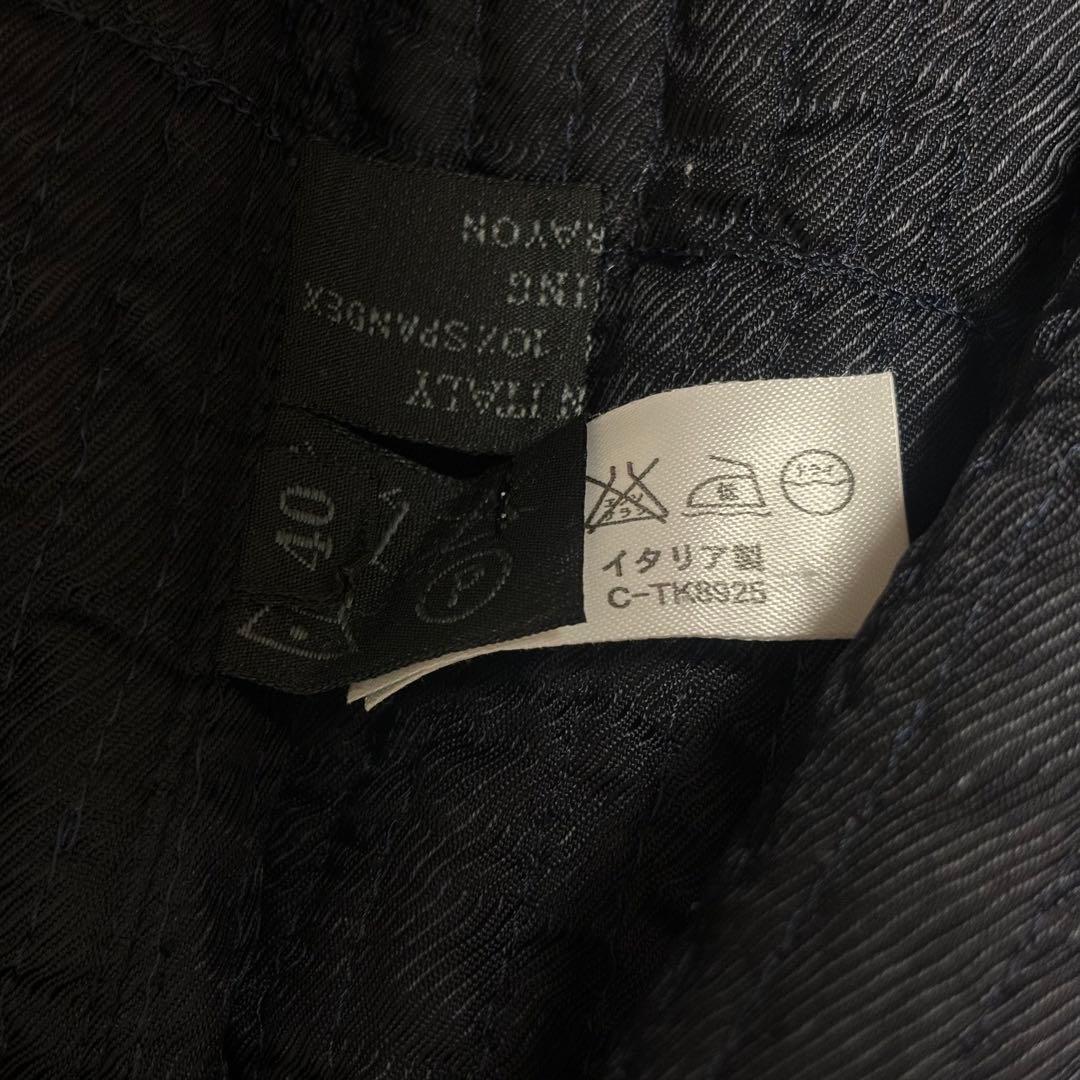 OLD PRADA ナイロンジャケット ステンカラー 撥水コート ネイビー 40