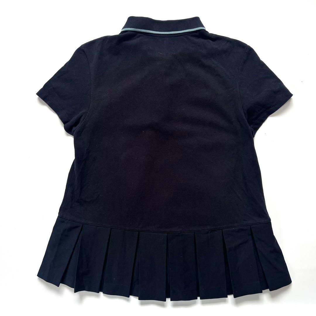 FRED PERRY フレッドペリー ポロシャツ　フリル　レディース　鹿の子　紺