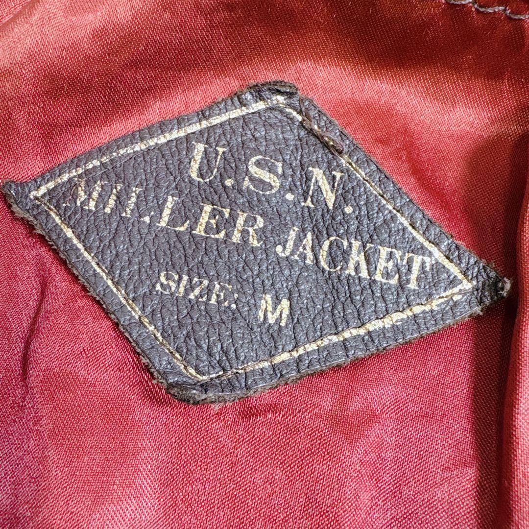 50s Al. Miller U.S.N. G-1フライトジャケット 牛革 M