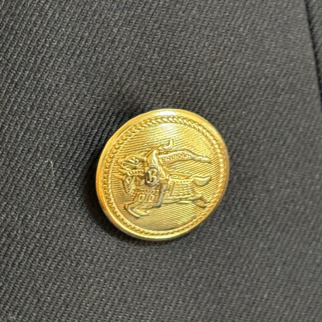 美品　バーバリー　 ブレザー　紺ブレ ダブル　 金ボタン 　ダークネイビー