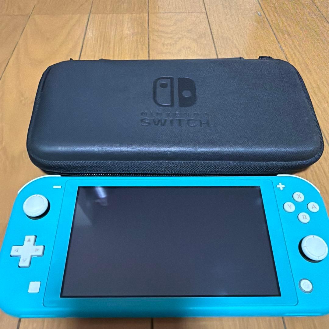 Nintendo Switch Lite 本体 ターコイズ 純正ケース 黒