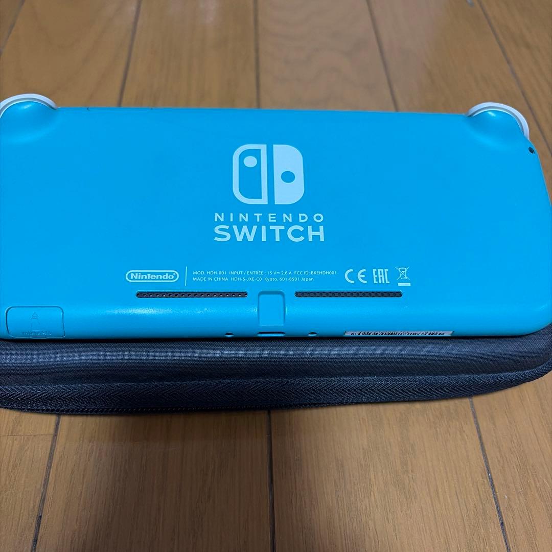Nintendo Switch Lite 本体 ターコイズ 純正ケース 黒
